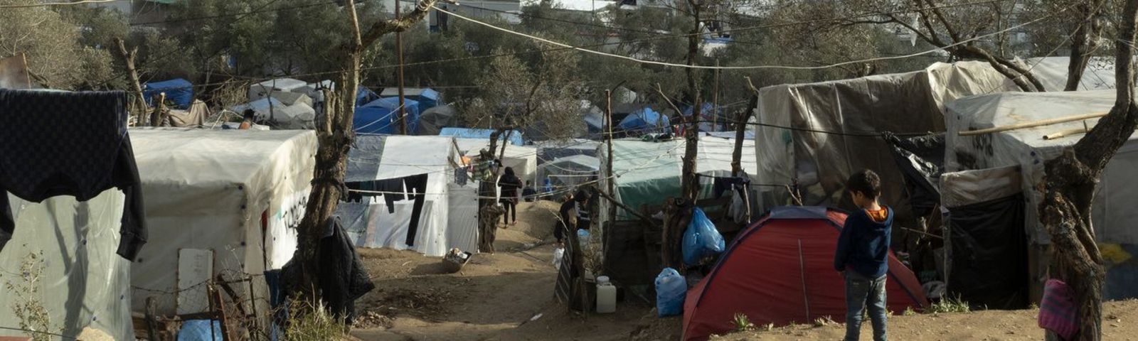 Bild vom FlĂĽchtlingslager Lesbos in Griechenland.